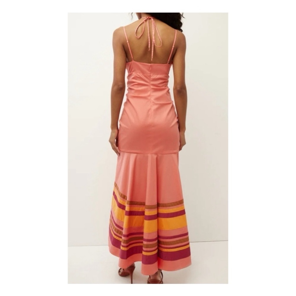 Veronica Beard Fitz Halter Dress sz: 0 XS Coral Sundress Summer Resort Vacation - Picture 5 of 8